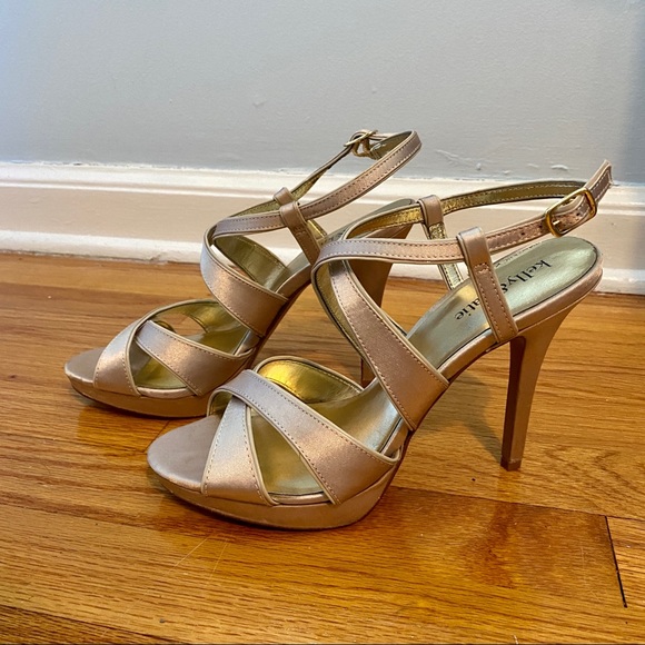 Kelly & Katie Satin Strappy Heels 8.5 - Picture 1 of 8